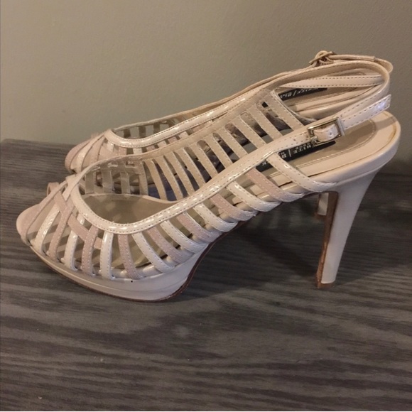 WHBM nude Gena sling back heels 7.5 - Picture 3 of 8